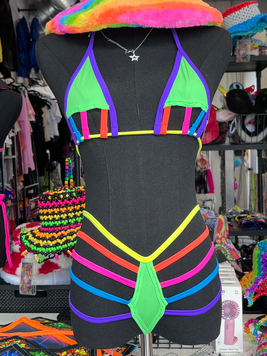 Slit Bikini Set