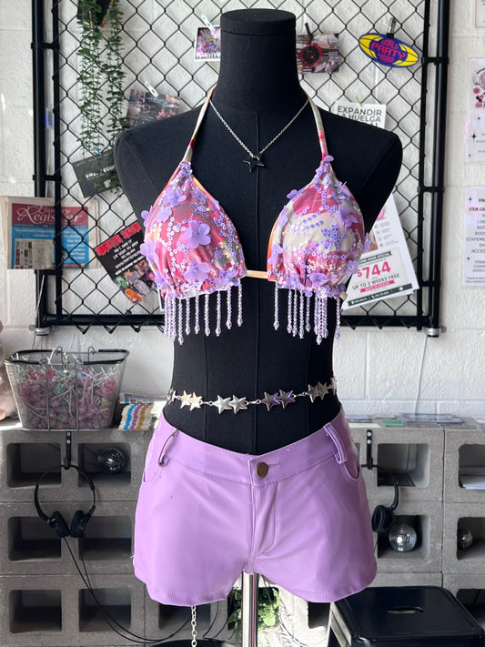 Leather Hot Shorts(Purple)