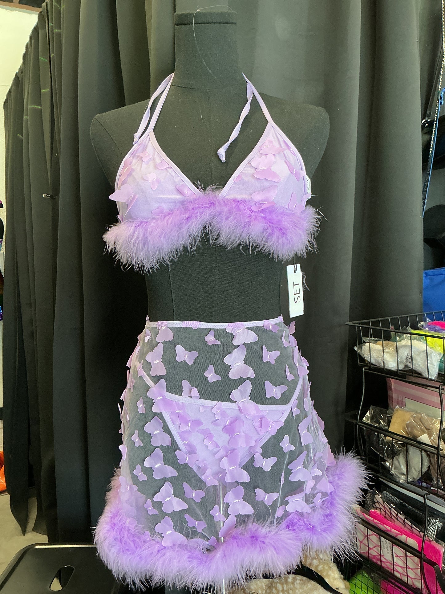Butterfly Bikini Skirt Set