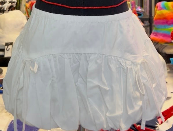 Bubble Mini Skirt(White)