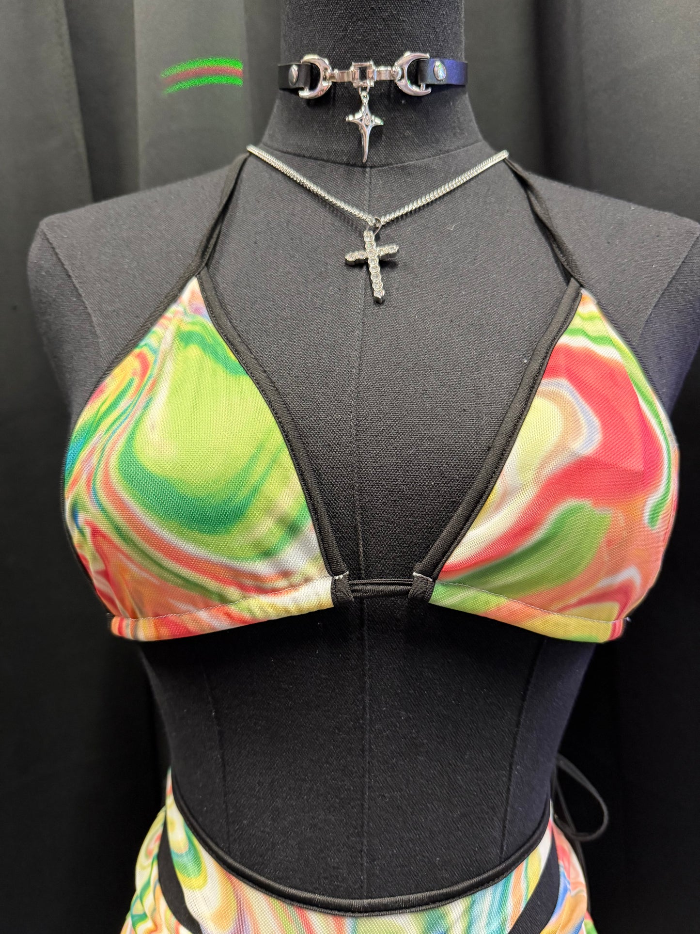 Swirly Bra Skirt Set