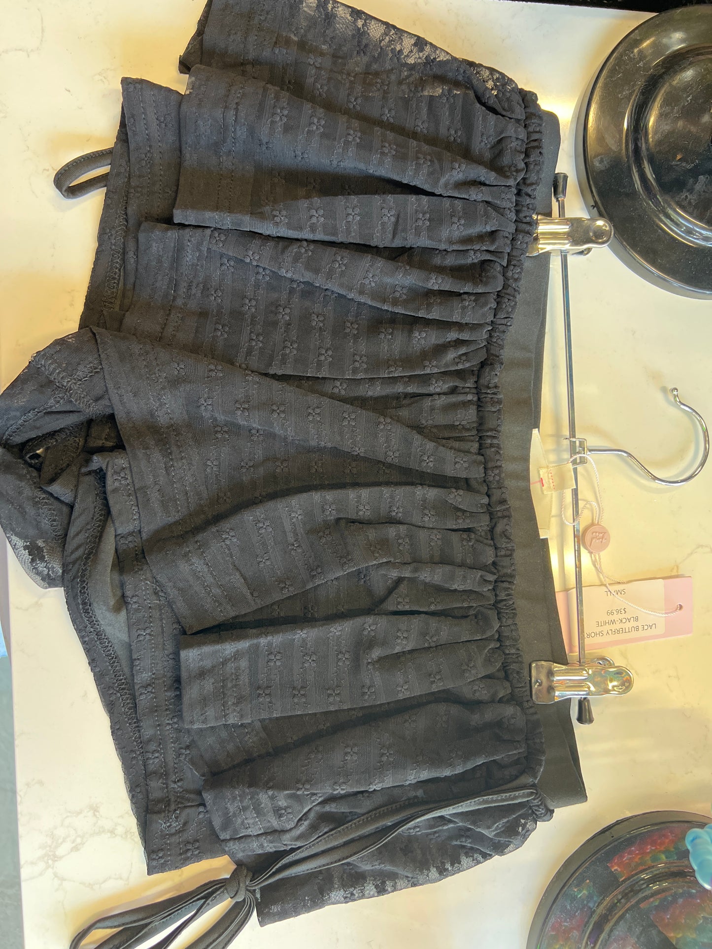 Lace Butterfly Shorts(Black)