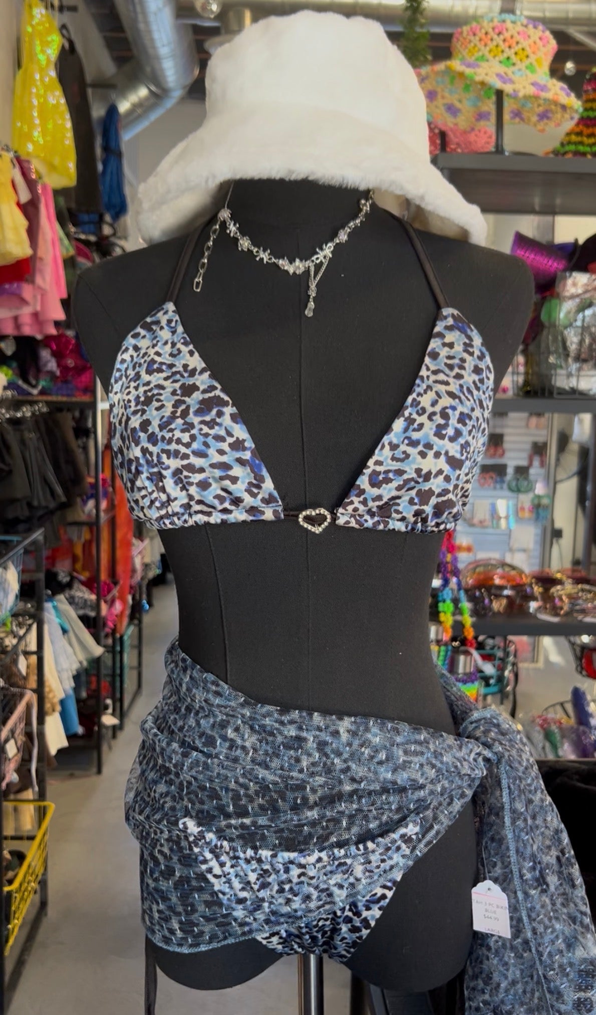 Chettah  Bikini Set (Blue)