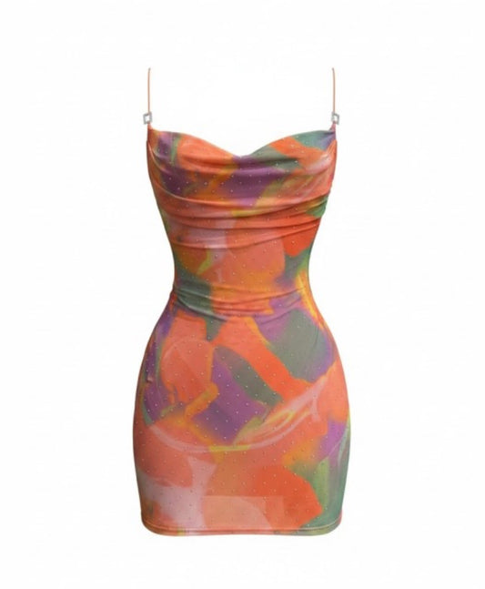 Cosmo Mini Dress (Orange)