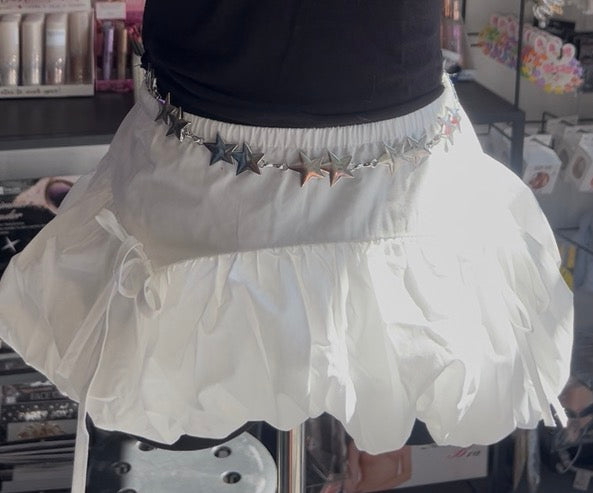 Bubble Mini Skirt(White)